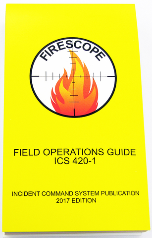 Yellow Firescope Field Operations Guide ICS-420-1 image of book.